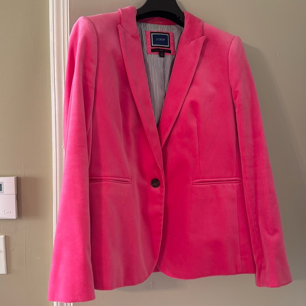 J. Crew velour blazer